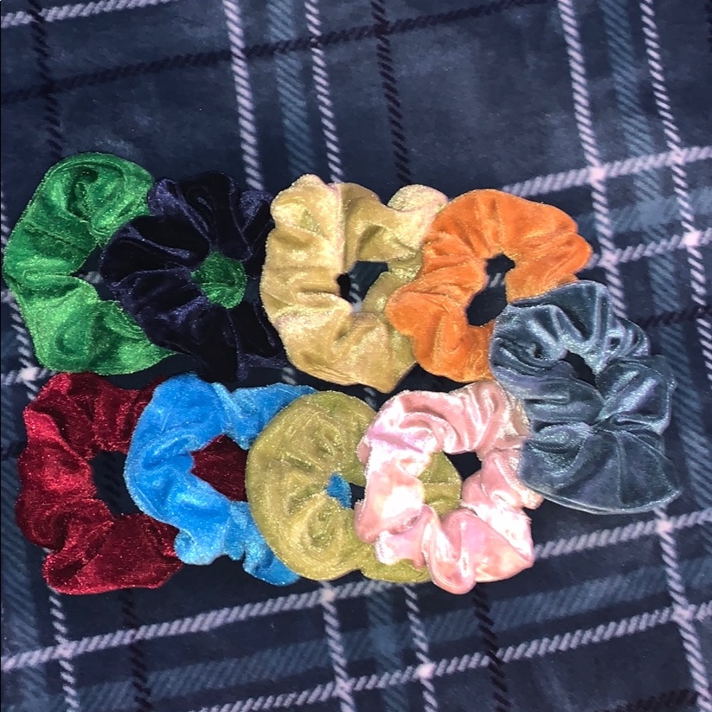 Velvet scrunchies